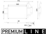Mahle Ac 409 000P - Oe 13148296 Condensatore Aria Condizionata Con Essiccatore Per Meriva (X03)