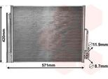 Van Wezel 37005560 - Oe 13331005 Condensatore Aria Condizionata Con Essiccatore Per Meriva B (S10)