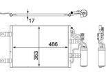 Mahle Ac 409 000S - Oe 13148296 Condensatore Aria Condizionata Con Essiccatore Per Meriva (X03)