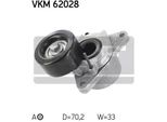 Skf Vkm 62028 - Oe 11955 5X00C Puleggia Tenditore, Cinghia A V Per Pathfinder Iii (R51)