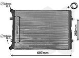 Van Wezel 58002283 - Oe 1212576 Radiatore, Raffreddamento Motore Per Galaxy (Wgr), Alhambra (7V), Sharan (7M)