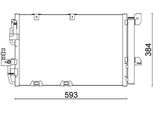 Mahle Ac 337 000S - Oe 93170608 Condensatore Aria Condizionata Con Essiccatore Per Astra G, Zafira A