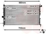 Radiatore Acqua Van Wezel Per Opel Vectra B + Cc Caravan 1.6 - 2.5 + 16V V6 Dti