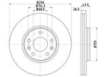 Hella 8DD 355 116-161 - Disco Freno Oe 402060002R Per Grand Scenic Iii (Jz), Laguna Iii, Latitude (L70), Megane Cc, Megane Iii, Scenic Iii