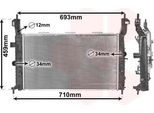 Van Wezel 37002345 - Oe 1300252 Radiatore, Raffreddamento Motore Per Meriva (X03)