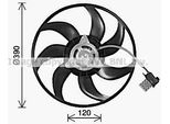 Prasco OL7714 - Ventola Radiatore Oe 1341334 Per Combo, Combo Tour, Corsa C (X01), Tigra Twintop (X04)