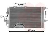 Van Wezel 37005326 - Oe 1850073 Condensatore Aria Condizionata Con Essiccatore Per Astra G, Zafira A
