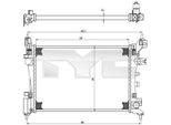 Tyc 725-0035 - Oe 1300279 Radiatore, Raffreddamento Motore Per Corsa D (S07)