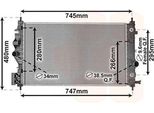 Van Wezel 37012707 - Oe 1300338 Radiatore, Raffreddamento Motore Per Zafira Tourer C, Insignia A (G09), Cascada (W13), Astra J