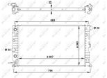 Nrf 50219A - Oe 1300159 Radiatore, Raffreddamento Motore Per Vectra B (J96)