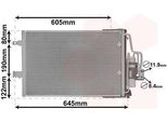 Van Wezel 37005369 - Condensatore Aria Condizionata Oe 1850092 Con Essiccatore Per Combo, Combo Tour, Corsa C (X01)