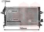Van Wezel 37002364 - Oe 1300269 Radiatore, Raffreddamento Motore Per Astra H, Astra (A04), Zafira B