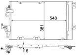Mahle Ac 378 000S - Oe 18 50 097 Condensatore Aria Condizionata Con Essiccatore Per Astra H, Astra (A04), Zafira B
