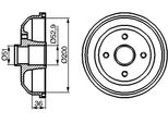 Bosch 0 986 477 134 - Oe 418000 Tamburo Freno Per Corsa C (X01)