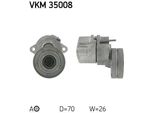 Skf Vkm 35008 - Puleggia Tenditore Oe 13 40 533, Cinghia A V Per Combo (71), Vectra B (J96)