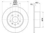 Hella 8DD 355 104-701 - Oe 0569118 Disco Freno Per Vectra B (J96)