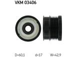 Skf Vkm 03406 - Puleggia Alternatore Oe 12 04 376 Per Signum (Z03), Vectra C (Z02)