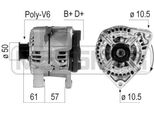 Era 210725A - Alternatore Oe 1516496R Per Astra G, Signum (Z03), Vectra B (J96), Vectra C (Z02), Zafira A