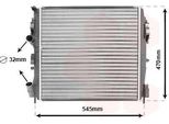 Van Wezel 43002325 - Oe 8200072712 Radiatore, Raffreddamento Motore Per Kangoo (Kc), Kangoo (Fc)