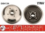 Trw DB4134 - Tamburo Freno Oe 4 18 025 Per Tigra (S93)