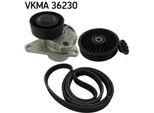 Set Di Cinghie Skf Con Nervatura A V (Vkma 36230) Adatto Per Volvo