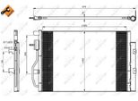 Nrf 350044 - Condensatore Aria Condizionata Oe 95026324 Con Essiccatore Per Aveo (T300), Trax, Mokka X (J13)