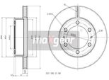 Maxgear 19-2350 - Oe 43512 0K070 Disco Freno, Asse Anteriore Per Hilux