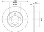 Hella 8DD 355 117-131 - Disco Freno Oe 4320600Q0A Per Movano B (X62)