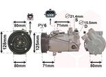 Van Wezel 4300K636 - Compressore Aria Condizionata Oe 92600 3VC6B Per Micra V (K14), Captur I (H5, J5), Clio Iv