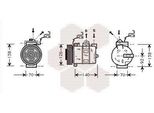 Van Wezel 3700K327 - Compressore Aria Condizionata Oe 1854066 Per Vectra B (J96)