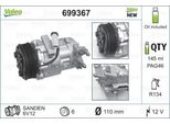 Valeo 699367 - Compressore Aria Condizionata Oe 13197 538 Per Agila A, Combo, Combo Tour, Corsa C (X01), Meriva (X03), Tigra Twintop (X04)