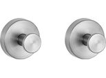 Inf Ganci Con Ventosa, 2 Pezzi D'argento
