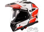 Casco Moto Xl LS2 MX702 Pioneer Ii Hill Bianco Rosso
