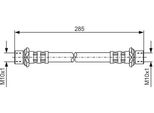 Bosch 1 987 476 725 - Tubo Freno Oe 90947 02G20 Per Yaris (P9), Yaris (P13), Verso S (P12), Urban Cruiser (P1), Starlet (P9)