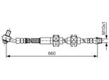 Bosch 1 987 481 A49 - Tubo Freno Oe 13369144 Per Astra J, Cascada (W13)