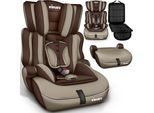 Kiduku® Seggiolino Auto Seggiolino Auto Seggiolino Auto 9-36Kg Gruppo 1+2+3 Marrone/Beige