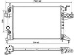 Nrf 53035 - Oe 1300238 Radiatore, Raffreddamento Motore Per Corsa C (X01), Tigra Twintop (X04)