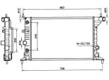 Nrf 519516 - Oe 1300158 Radiatore, Raffreddamento Motore Per Vectra B (J96)