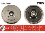 Trw DB4348B - Oe 9214294 Tamburo Freno Con Cuscinetto Ruota Per Agila A
