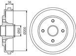 Bosch 0 986 477 229 - Oe 4707272 Tamburo Del Freno Per Agila A