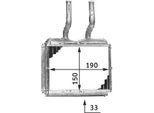 Mahle Ah 139 000S - Oe 16 18 020 Scambiatore Di Calore, Riscaldatore Per Combo (71), Frontera B (U99), Tigra (S93)