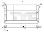 Tyc 725-0020 - Radiatore Oe 1300149, Raffreddamento Motore Per Combo (71), Tigra (S93)