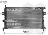 Van Wezel 37002254 - Oe 09119482 Radiatore, Raffreddamento Motore Per Astra G, Zafira A