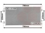 Van Wezel 43005342 Condensatore Climatizzatore Condensatore Climatizzatore Per Opel Movano Furgone (X70)