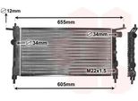 Van Wezel 37002183 - Oe 1300149 Radiatore, Raffreddamento Motore Per Combo (71), Tigra (S93)