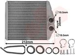 Van Wezel 37006354 - Oe 0919140 Scambiatore Di Calore, Riscaldatore Per Combo, Combo Tour, Corsa C (X01), Tigra Twintop (X04)