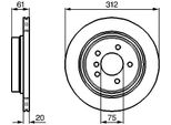 Bosch 0 986 478 763 - Oe 34 21 2 227 177 Disco Freno Per Z3 (E36), Serie 3 (E36)