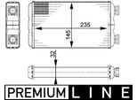 Mahle Ah 138 000P - Oe 2711500QAF Scambiatore Di Calore, Riscaldatore Per Movano (X70)