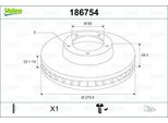Valeo 186754 Disco Freno Oe 1K0615301AC Compatibile Con A3 8P, Altea, Altea Xl, Arona, Leon, Toledo, Octavia, Yeti, Beetle, Caddy, Golf Plus, Golf V, Golf Vi, Jetta