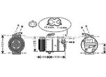 Prasco OLAK316 - Klimakompressor Oe 13297440 Per Astra G, Combo, Combo Tour, Corsa C (X01), Meriva (X03), Tigra Twintop (X04), Zafira B, Zafira A